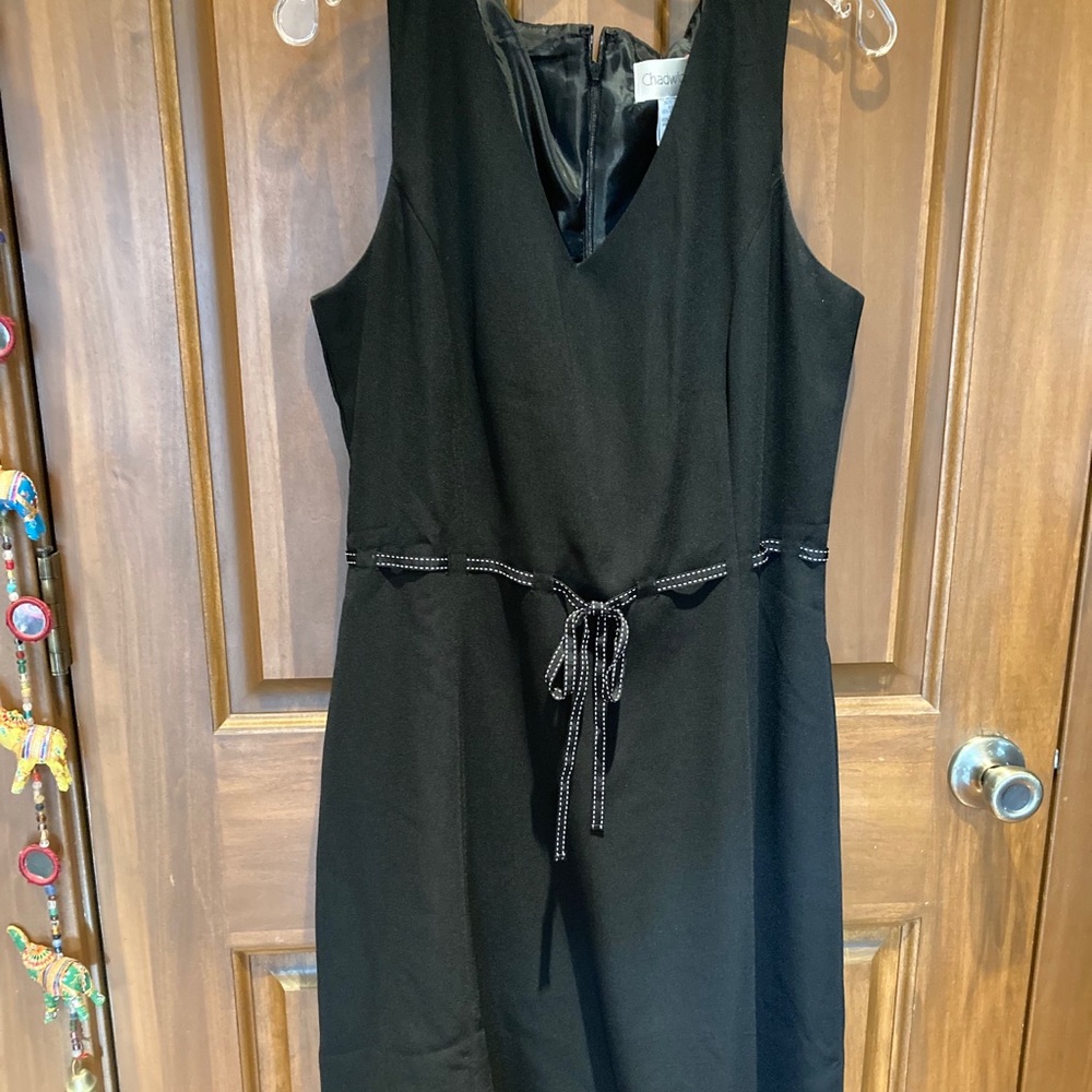 Black Sleeveless Dress Tea Length Chadwick’s 14